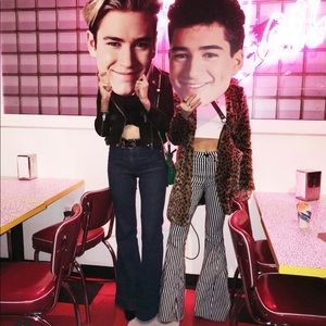 Show Me Your Mumu B/W Stripe Button Up Flares